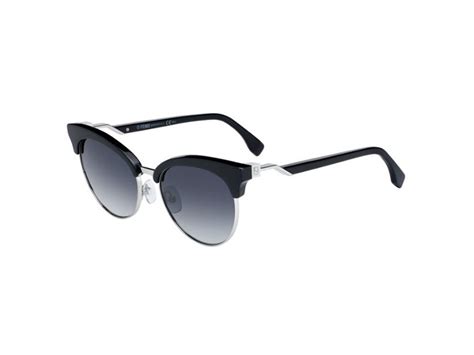 fendi ff 0229 s 807 55 90|Fendi FF 0229/s 807 9o Sunglasses Black Silver Frame Grey.